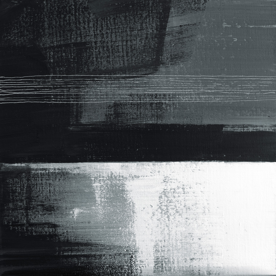 Black and White 7092007, Acrylfarbe auf Leinwand, 50 x 50 CM., 2020, © Ernest Bisaev