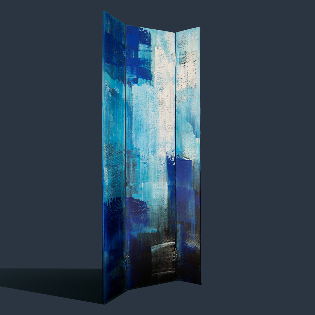 Blue, Screen, 80x200x40 CM, Acrylic on Wood © Ernest Bisaev, 2020 